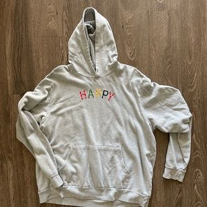 Giant Hoodie branded Hoodie “HAPPY”